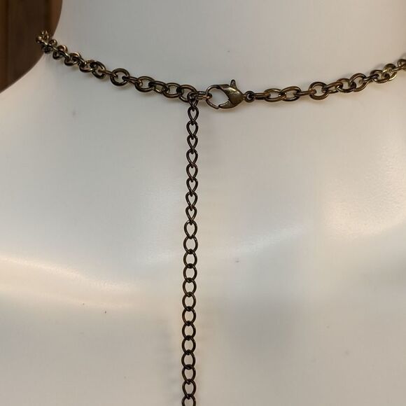 Gorgeous Vintage milky white glass stone statement necklace - Picture 7 of 14